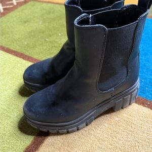 Black Chunky Ankle Boots